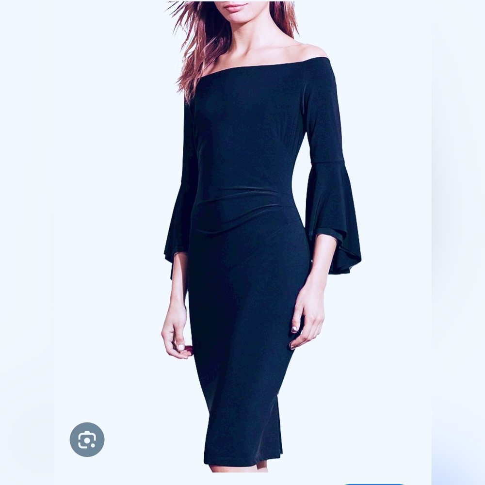 Lauren Ralph Lauren Black Off-Shoulder Dress
